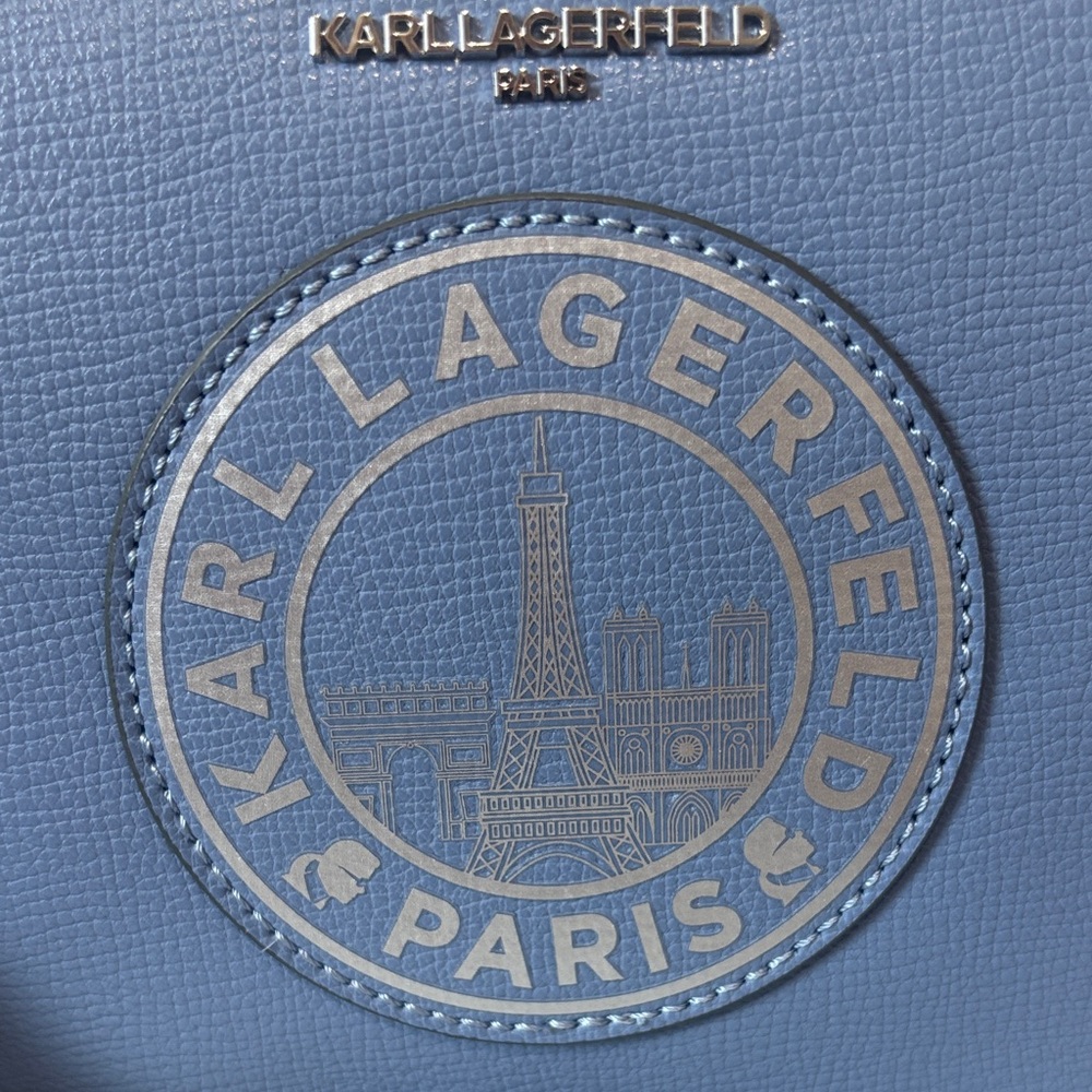 NWT Karl Lagerfeld Paris Maybelle Camera Crossbody bag - Blue Fog - Picture 3 of 16